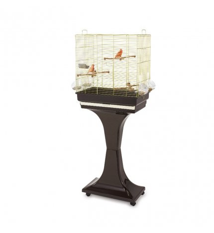 [IM03724] IMACCamillaBirdCageWithStand–IdealHabitatforCanaries,Parakeets&SmallExoticBirdsSize:50x30x57-129cm(Gold)