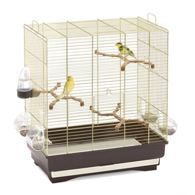[IM03224] IMAC Carlotta Bird Cage - Ideal Habitat for Canaries, Parakeets & Small Exotic Birds Size: 50 x 30 x 56cm (Gold) 
