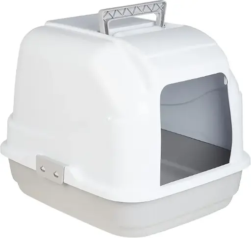 [IM84170S] IMAC Privacy Pod – Covered Cat Toilet for Hygiene & Comfort - Size: 50 x 40 x 40cm (Grey) 