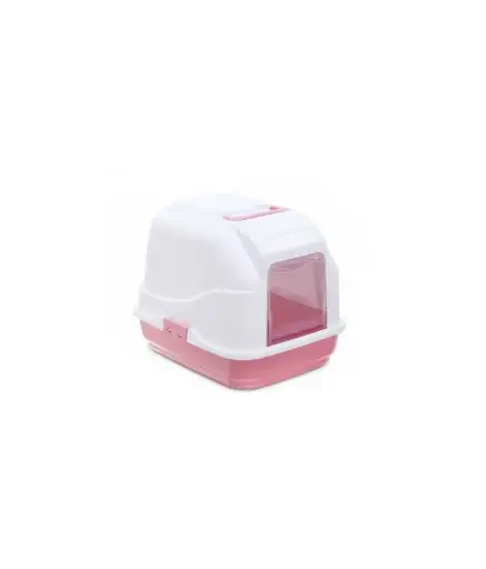 [IM84137S] IMAC Privacy Pod – Covered Cat Toilet for Hygiene & Comfort - Size: 50 x 40 x 40cm (Pink) 