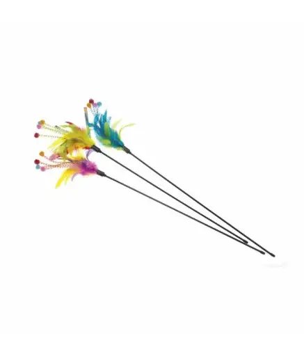 [IGC620] IMAC Cat Wand Toy Feather Stick, Interactive Cat Toy -Feather (50cm) 