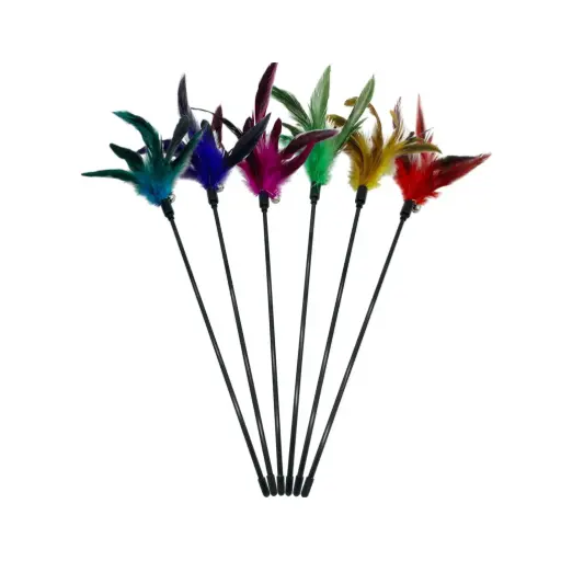 [IGC620] IMACCatWandToyFeatherStick,InteractiveCatToy-Feather(50cm)1pc