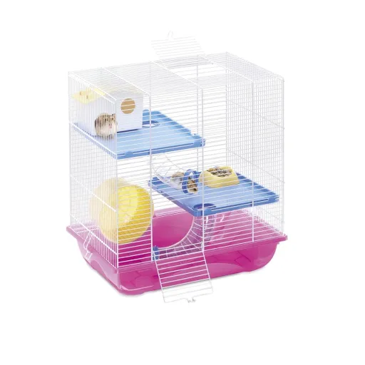 [IM2563] IMAC Criceti 7 Hamster Cage – Multi-Level Habitat for Small Pets with Fun Accessories & Ventilated Design (45 x 30 x 47.50cm)