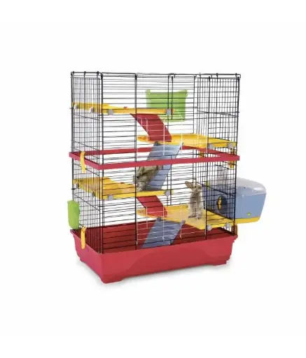 [IM06754] IMACDouble-80CageforRabbits,Chinchillas,GuineaPigsandFerrets(Size:80x48.5x104cm)