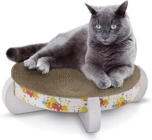 [IGT404S] IMACDuchessaCatScratchingPostwithCatnip–ElegantDesignforHealthyScratching&FelineFun