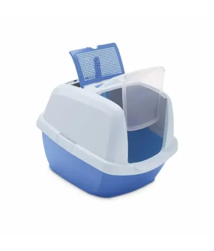 [IM44338] IMAC Maddy Junior-Hooded Cat Toilet - 57x43x41cmColor: Blue 