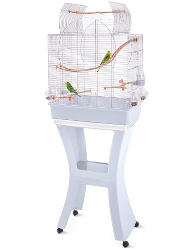 [IM04205] IMAC Matilde Cage for Canaries, Parakeets and Exotic birdsColor: White, Sizes: M, Dimension: 58 x 38 x 71-143cm 