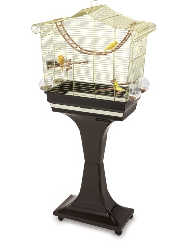 [IM1324] IMAC Sofia Cage for Canaries, Parakeets and Exotic birdsColor: Gold, Dimension: 63 x 33 x 61-133cm 