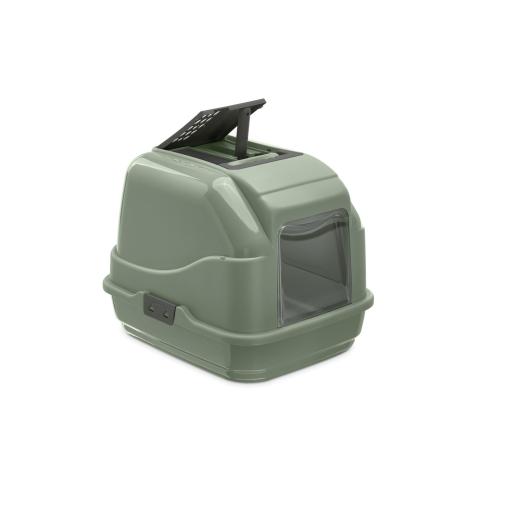 [IM84048R] Imac Easy Cat Second Life Plastic Cat Toilet, 50x40x40cmColor: Sage Green 