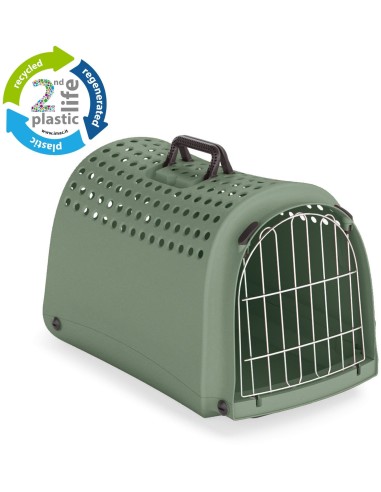 [IM80448R] Imac Linus Second Life Plastic Carrier, 52.5x32x34.5cmColor: Sage Green 