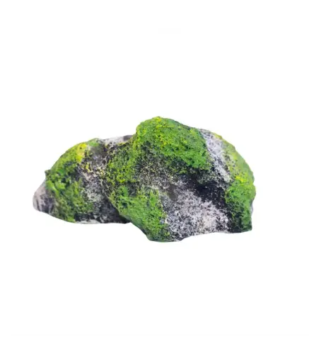 [U-781S] KW Zone Mini Resin Rock Aquarium Decor | Natural | Look Ornament for Small Tanks (12.5x6.5x6cm)