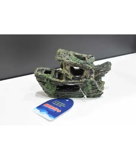 [KS-90077] KarisMiniatureStoneShelter–RealisticAquariumOrnamentKS-90077|14x5x8cm