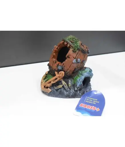 [KS-90083] Karis Miniature Stone Shelter – Realistic Aquarium Ornament KS-90083 | 11x10x12cm