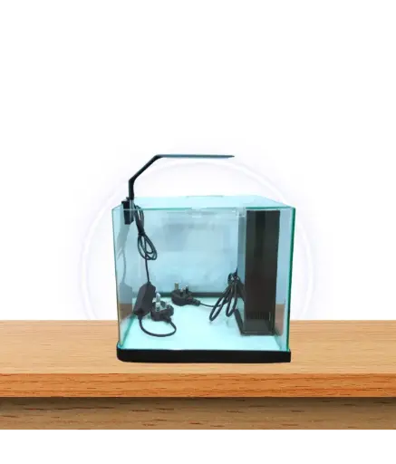 [MINI-200-BLK] Karis MINI-200 10L Black Mini Aquarium Kit – Modern Desktop Fish Tank for Small Spaces
