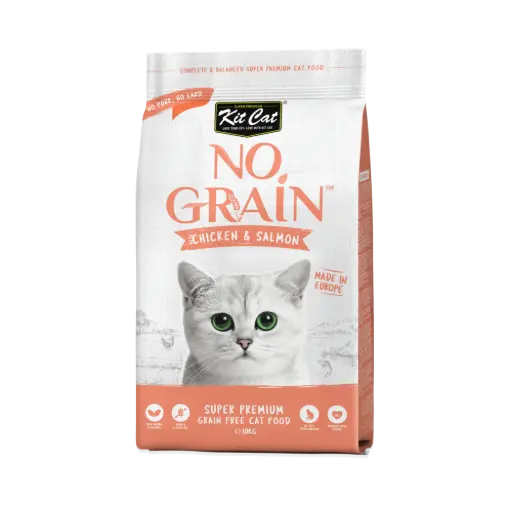 [0780348004365] Kit Cat No Grain Super Premium Cat Food with Chicken & Salmon 10kg