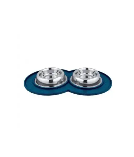 [M22040] Kumar Steels Anti Spill Rubber Mat Dog BowlCapacity: 0.90L