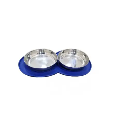 [M22050] Kumar Steels Anti Spill Rubber Mat Dog BowlCapacity: 1.80L 