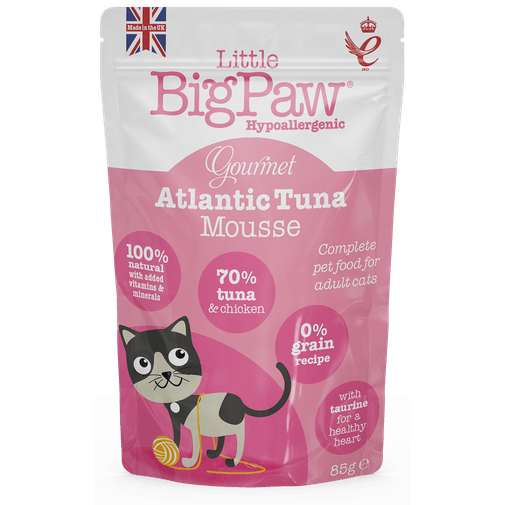 [1320505] Little Big Paw Gourmet Atlantic Tuna Mousse Wet Cat Food Pouch 85g