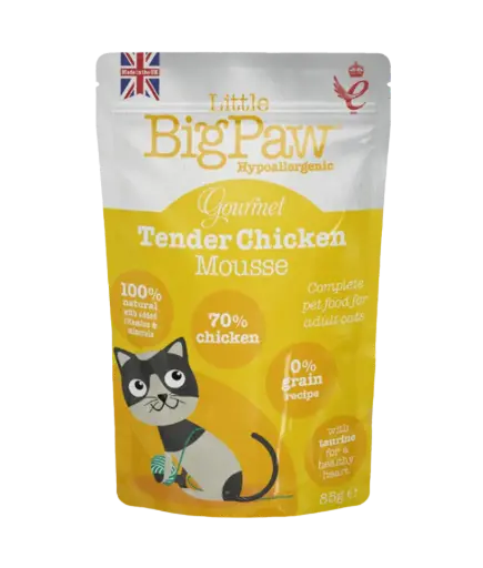 [5060251321489] Little BigPaw Gourmet Tender Chicken Mousse Wet Cat Food 85g