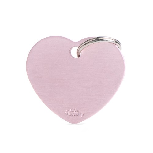 [MFB29] MY FAMILY CUORE GRANDE ALLUMINIO ROSA