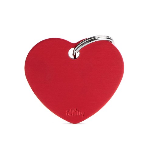 [MFB30] MY FAMILY CUORE GRANDE ALLUMINIO ROSSO