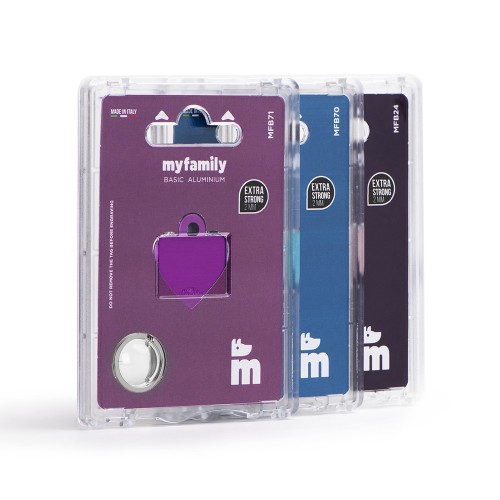 [MFB23] MY FAMILY CUORE PICCOLO ALLUMINIO BLU