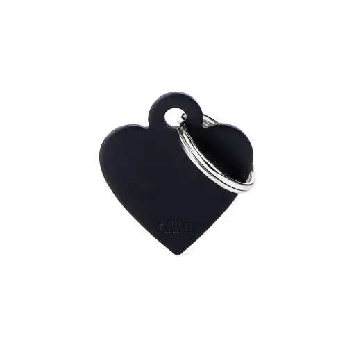 [MFB35] MY FAMILY CUORE PICCOLO ALLUMINIO NERO