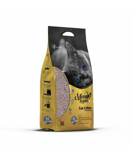 [6973373204440] Meow Mates Bentonite Cat Litter - Lemon Scent 16L-10kg 