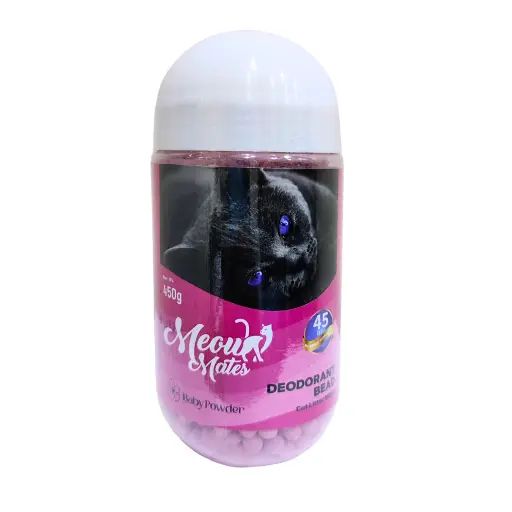 [6973373209223] Meow Mates Deodorant Bead 450g - Baby Powder 