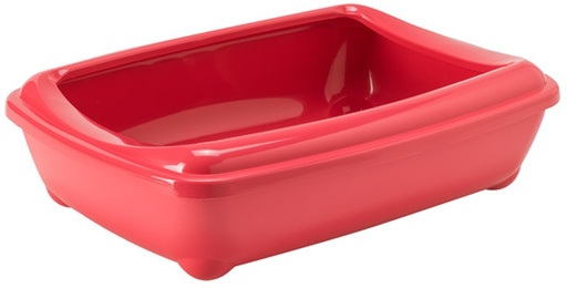 [MOD-C132-0371-0041] Moderna Arist-O-Tray-Cat Litter Tray 43 x 30.9 x 12.3 cm (With Rim)-Spicy Coral