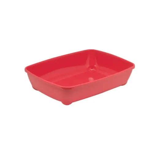 [MOD-C190-0371-0041] Moderna Arist-O-Tray-Cat Litter Tray 49.3 x 37.5 x 11.4 cm-Spicy Coral
