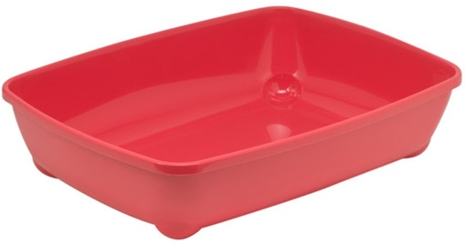 [MOD-C190-0371-0041] Moderna Arist-O-Tray-Cat Litter Tray 49.3 x 37.5 x 11.4 cm-Spicy Coral