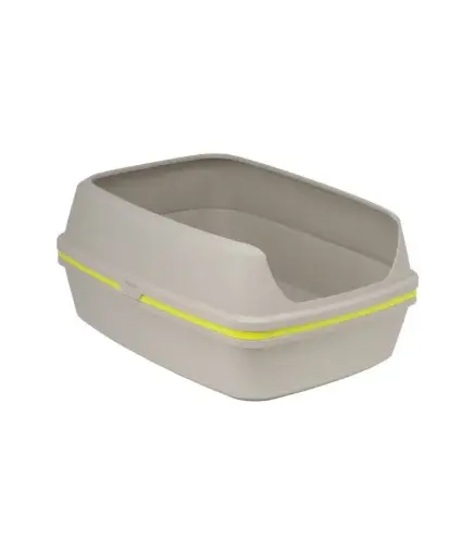 [MOD-AA70-0330-00] Moderna Lift to Sift -Open Cat Litter Box (Grey+Lemon)Sizes: L