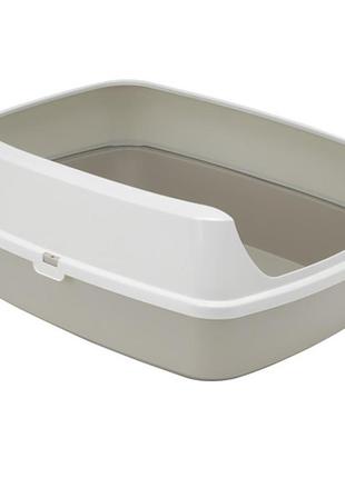 [MOD-AA50-0330-00] Moderna Maryloo With Rim Litter Tray-Large L 50.2 x W 38.4 x H 16.1 cm - (Recycled) Color: Grey