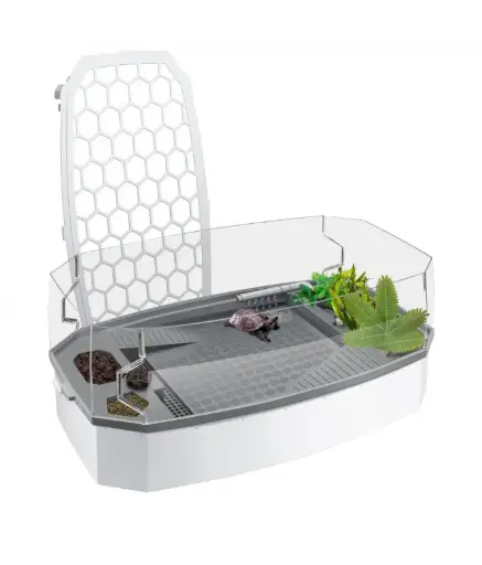[NX-35-L White] Nomoypet Detachable Escape Proof Turtle Tank Without Pump NX-35 Large - 63x31x24cm