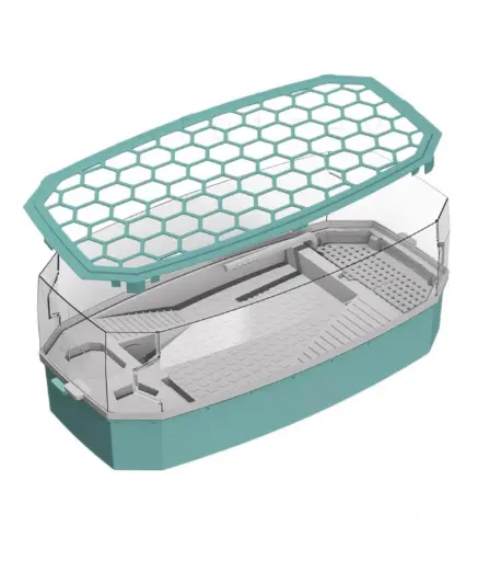 [NX-35-L Blue] NomoypetDetachableEscapeProofTurtleTankWithoutPumpNX-35Large-63x31x24cm[Color-Blue]