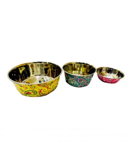 [SWT-4032-20] Pado Antiskid Pet Bowl With Flower FinishDiameter: 20cm