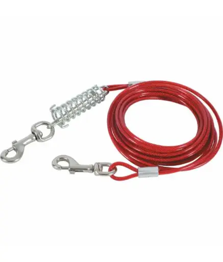 [2020110401281] Pado Dog Tie Out Cable with Spring 5mm x 500cmDimension: 5mm x 500cm