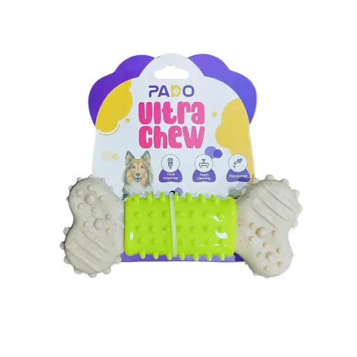 [PD-13244] Pado Green And Brown Bone Tougher Toy S (12x5x2cm)