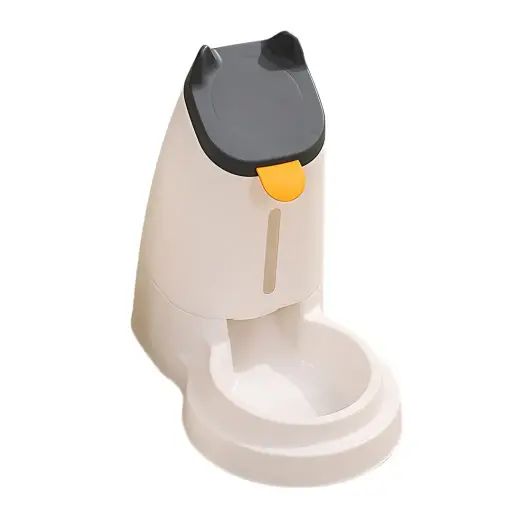 [PD-85367] PadoKittyFoodDispenser-Gray32*19.5*33cm