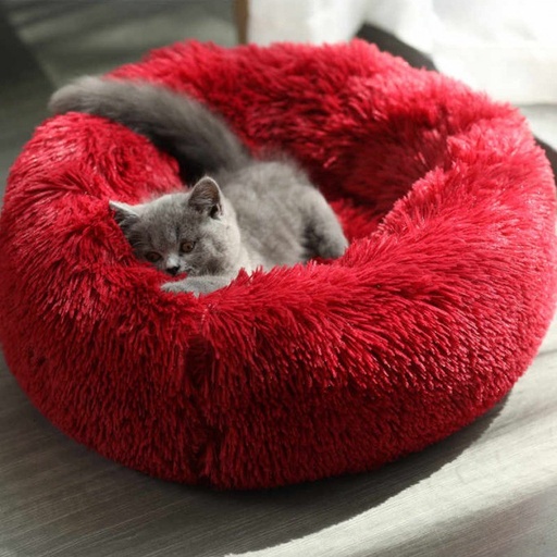 [2020111401549] Pado Pet Fluffy Donut Cushion - RedSizes: XL, Dimension: 70 x 20cm