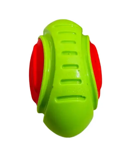 [PD-85302] Pado TPR Rubber Dual Color Rugby Ball With Squeker 17.3x10.2x10 cm -Green & Red