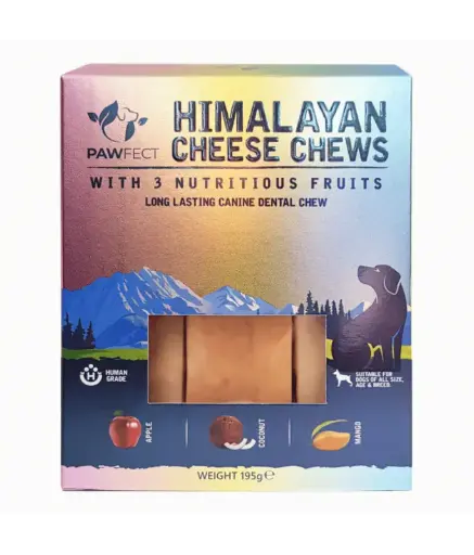 [8908012564911] PawfectHimalayanCheeseChewBarwith3NutritiousFruits195g(3x65g)