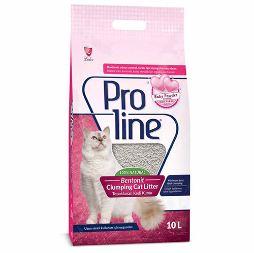 Proline Bentonite Cat Litter 10L Baby Powder 