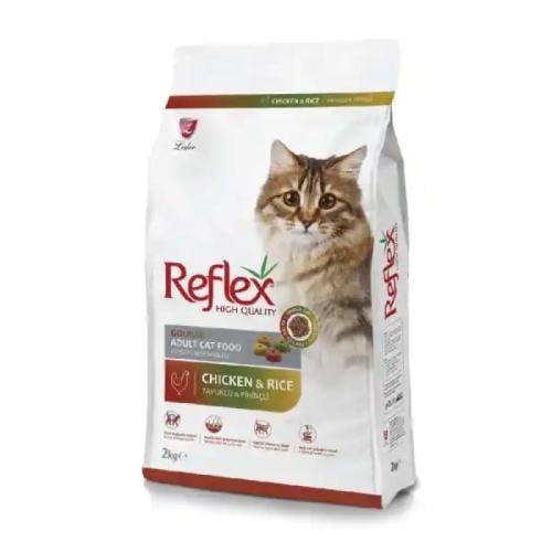[8698995028837] ReflexGourmetDryFoodChicken&RiceForAdultCatsDryCatFoodBag-2kg