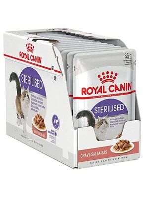 [RO226860-Box] Royal Canin FHN Sterilised Gravy Wet Food Pouches Box of 12x85g 