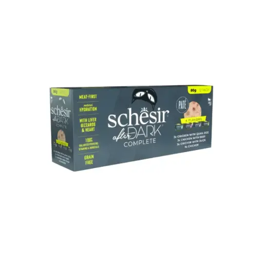 [SCINV21149904] Schesir After Dark 960g Variety Pack – Premium Wet Cat Food Selection Featuring Delicious Paté Recipes for a Balanced and Nutritious Meal