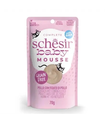 [SCINV21239004] Schesir Baby Mousse Kitten - Chicken With Chicken Liver 70g (Min Order- 12 Pouch) 