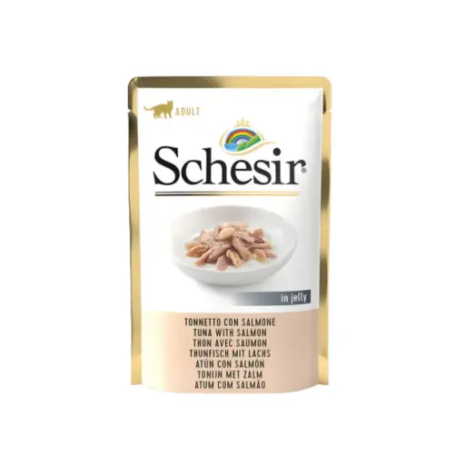 [C01070113] Schesir Pouch Jelly Tuna With Salmon Rich & Natural Wet Cat Food Pouch 85g