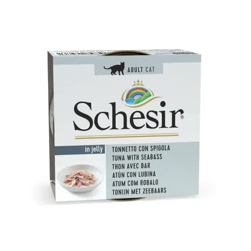 [SCPST21123503] Schesir Wet Food Tuna With Seabass Gourmet Fish Flavor Wet Cat Food Can 85g